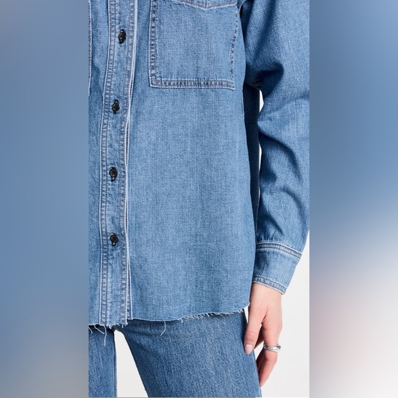 Sale!▪️NWOT ASKK NY Oversized Denim Button Down Shirt - Picture 6 of 11